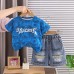 Children's round neck short sleeved two-piece set