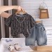 Children's clothing boys' summer casual short sleeved two-piece set