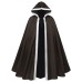 New Halloween Women's Death God Cosplay Costume Star Wars Men's Dark Black Hooded Tied Cape