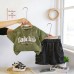 Children's thin letter short sleeved two-piece set for baby boys