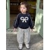 Cute Bowknot Stylish Two-Piece Set for Little Girls, Children's Fall Clothing