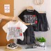 Letter short sleeved two-piece baby casual set