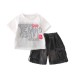 Letter short sleeved two-piece baby casual set
