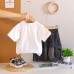 Letter short sleeved two-piece baby casual set