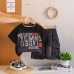 Letter short sleeved two-piece baby casual set
