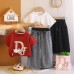 Letter short sleeved two-piece baby clothes