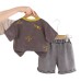 Casual short sleeved baby round neck two-piece set