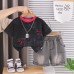 Casual short sleeved baby round neck two-piece set