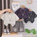 Full printed letter short sleeved two-piece children's clothing summer clothes