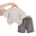 Full printed letter short sleeved two-piece children's clothing summer clothes