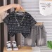 Full printed letter short sleeved two-piece children's clothing summer clothes