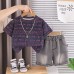 Full printed letter short sleeved two-piece children's clothing summer clothes