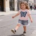 Children's round neck short sleeved two-piece casual set