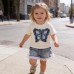 Children's round neck short sleeved two-piece casual set