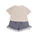 Children's round neck short sleeved two-piece casual set