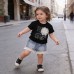Children's round neck short sleeved two-piece suit