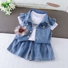 Cowboy short sleeved three piece summer outfit