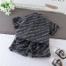 Summer denim short sleeved three piece set for infants and children