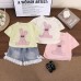 Girls' summer short sleeved two-piece set