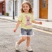 Girls' summer short sleeved two-piece set