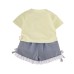 Girls' summer short sleeved two-piece set