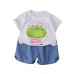 Children's Summer Baby Cartoon Short Sleeve Two Piece Set