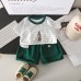 Summer Baby and Children's Casual Striped Short Sleeve Two Piece Set Summer Baby and Children's Casual Striped Short Sleeve Two Piece Set