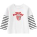 Children's Long Sleeve Striped Mock Two-Piece
