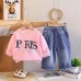 Children's casual clothes baby autumn long sleeved three piece set