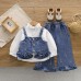 Cowboy camisole long sleeved three piece children's clothing set