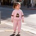 Long sleeved two-piece set for baby girls' clothing
