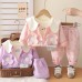 Long sleeved three piece set for baby girls' spring and autumn clothes