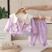 Long sleeved three piece set for baby girls' spring and autumn clothes