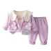 Long sleeved three piece set for baby girls' spring and autumn clothes