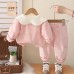 Long sleeved three piece set for baby girls' spring and autumn clothes