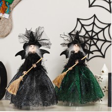 Halloween Decoration Witch Doll Tree Top Star Desktop Ornament Figurine