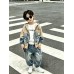 Hooded long sleeved three piece set for baby's spring and autumn leisure