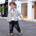 Children's long sleeved three piece clothing set Children's long sleeved three piece clothing set