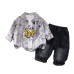 Children's long sleeved three piece clothing set Children's long sleeved three piece clothing set