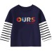Children's Long Sleeve Striped Mock