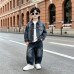 Cowboy long sleeved three piece set for children's autumn clothing