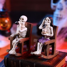 Halloween Skeleton Decoration for Recliner Chair, Horror Atmosphere Prop for Bar, Haunted House