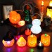 Halloween Pumpkin Lantern Electronic Candle Light Holder Portable Candlestick Night Light Halloween Decoration Prop Atmosphere Decoration