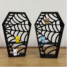 Gothic Style Coffin-Shaped Spider Web 3D Printed Jewelry Stand Decorative Ornament Gothic Style Coffin-Shaped Spider Web 3D Printed Jewelry Stand Decorative Ornament