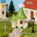 Miniature Landscape Creative Simulation Cartoon Castle House Garden Decoration DIY Ornament Moss Elegant Small Decorative Item