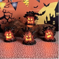 Halloween Decoration Resin Tree Spirit LED Light-Up Resin Ornament Creative Halloween Gift
