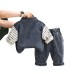 Children's denim splicing long sleeved three piece set autumn clothes