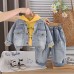 Cowboy long sleeved three piece baby autumn clothes Cowboy long sleeved three piece baby autumn clothes