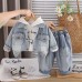 Cowboy long sleeved three piece baby autumn clothes Cowboy long sleeved three piece baby autumn clothes