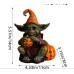 Halloween Pumpkin Holding Sprite Resin Craft Decoration Home Desk Glowing Gnome Figurine Ornament